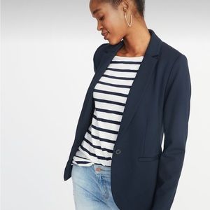 Old Navy Classic Ponte Knit Blazer in Navy Blue